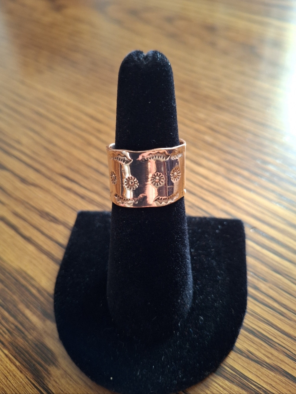 Ring Copper Stamped Cigar Band Size 6